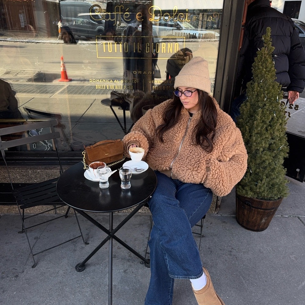 REVOLVE Camel Teddy Jacket